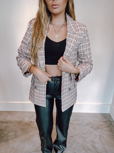 Means Business Gingham Blazer